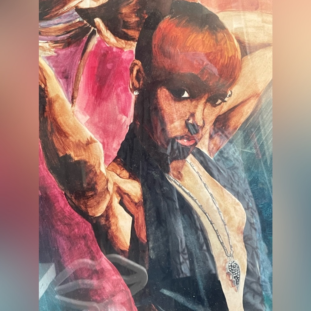 Painting of Lisa “Left Eye” Lopez Titled Portrait of a Star